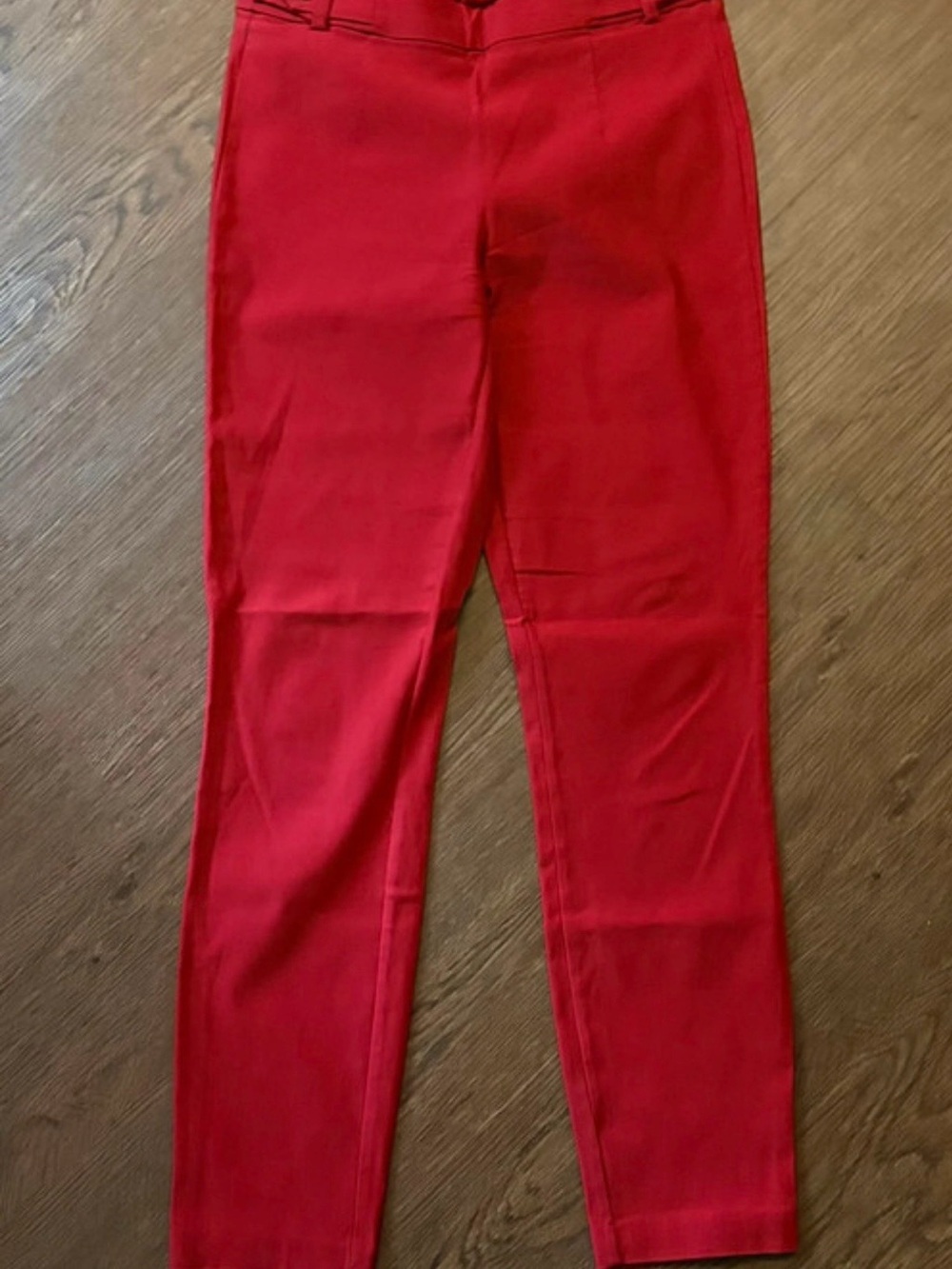 Red Slim Ankle Pants